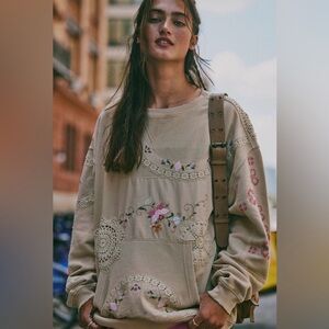 Free People Grams Attic Sweatshirt XS oversized